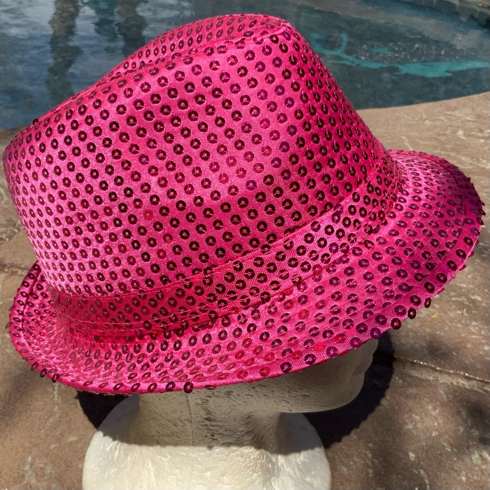 Mob Museum Fedora Pink Sequins - Picture 2 of 10